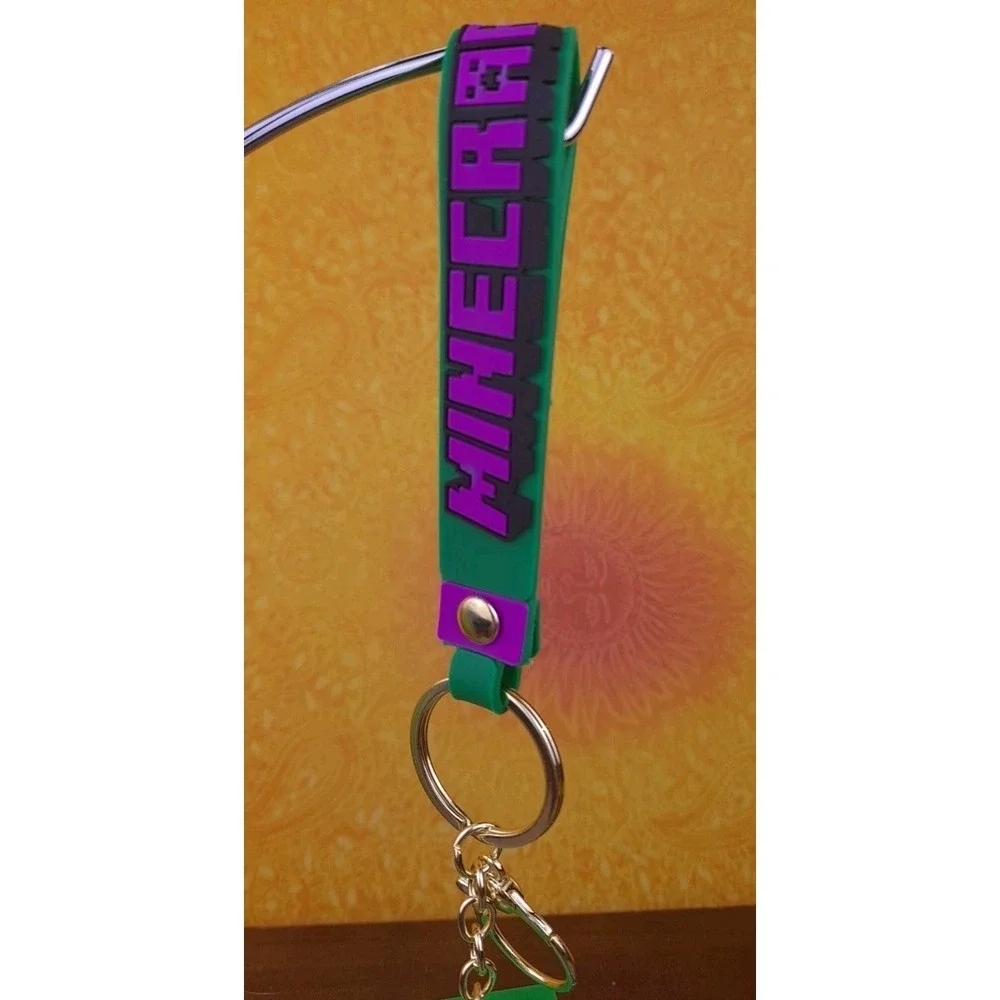 Creeper 3D‎ PVC Minecraft Figure Keychain Backpack Wristlet